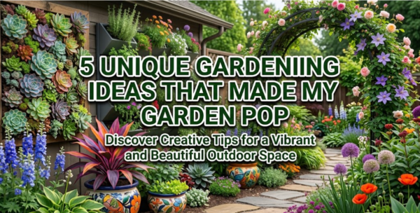 5 Unique Gardening Ideas That Made My Garden Pop
