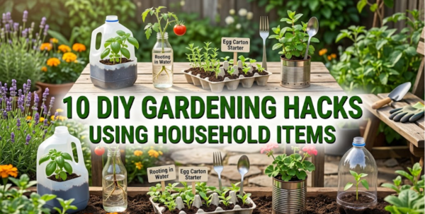 10 DIY gardening hacks using household items